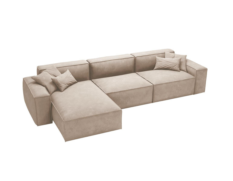 Komfortowy beżowy narożnik do dużego salonu LOZORNO 990759