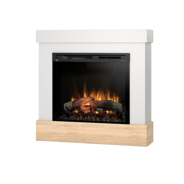 Kominek elektryczny 1400W Diro 28" XHD Biały, Dąb Sonoma Warmtec 794331
