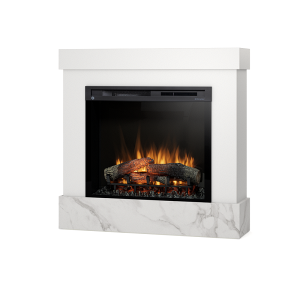 Kominek elektryczny 1400W Diro 28" XHD Biały, Marmur Crystal Warmtec 794329