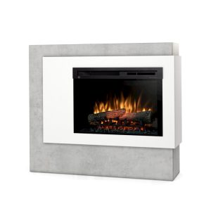 Kominek elektryczny ścienny 1400W 26″ XHD LED beton, biały Warmtec Pulmari 823937 Kominek elektryczny ścienny 1400W 26″ XHD LED beton, biały Warmtec Pulmari 823937