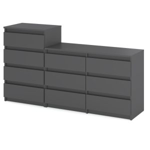 Komoda 10 szuflad szafka rtv 160cm loft salon szary mat 376183 Komoda 10 szuflad szafka rtv 160cm loft salon szary mat 376183