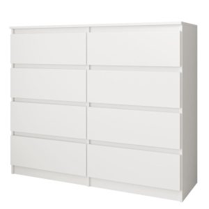 Komoda 100 cm z 8 szufladami Biała LEMON 1031259 Komoda 100 cm z 8 szufladami Biała LEMON 1031259