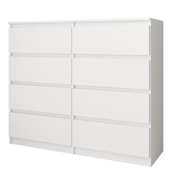 Komoda 100 cm z 8 szufladami Biała LEMON 1031259