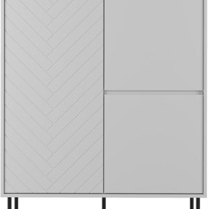 Komoda 102 cm do salonu MIVIO dwudrzwiowa biała 823475 Komoda 102 cm do salonu MIVIO dwudrzwiowa biała 823475