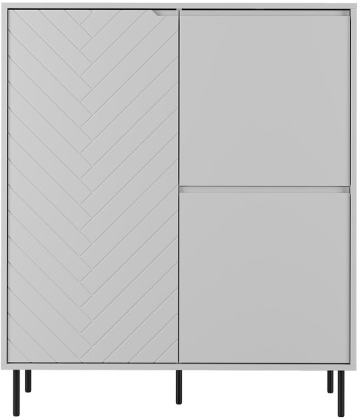 Komoda 102 cm do salonu MIVIO dwudrzwiowa biała 823475
