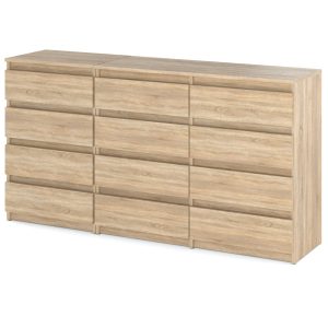 Komoda 12 szuflad szafka rtv stolik salon 180cm dąb sonoma 376162 Komoda 12 szuflad szafka rtv stolik salon 180cm dąb sonoma 376162