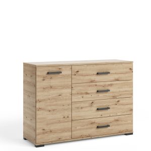 Komoda 120 cm do salonu z szufladami FIORA dąb artisan 994995