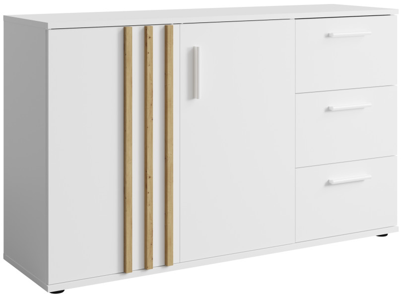 Komoda 120 cm dwudrzwiowa do salonu TALLY biała 769543
