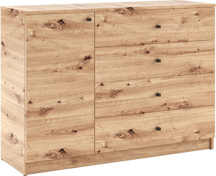 Komoda 120 cm z szufladami do salonu ERIS dąb artisan 996426