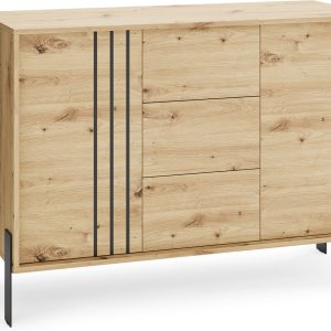 Komoda 120 cm z szufladami do salonu NUVIO dąb artisan 994996