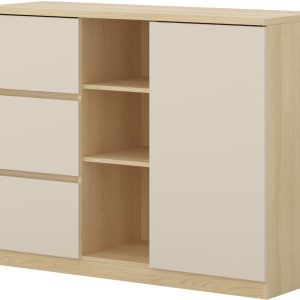 Komoda 120 cm z szufladami i półkami TERRA 1070258 Komoda 120 cm z szufladami i półkami TERRA 1070258