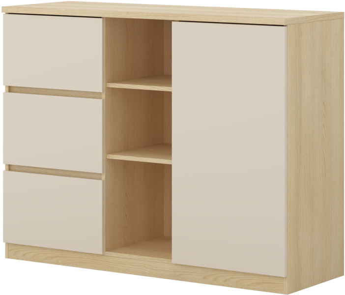 Komoda 120 cm z szufladami i półkami TERRA 1070258