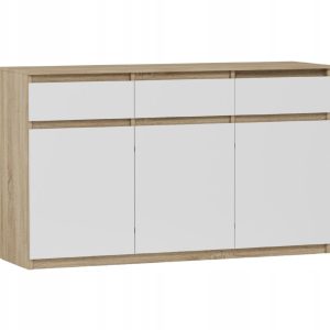 Komoda 120cm 3 szuflady 3 drzwi szafka FRAMIRE S-3 mix sonoma 790297 Komoda 120cm 3 szuflady 3 drzwi szafka FRAMIRE S-3 mix sonoma 790297