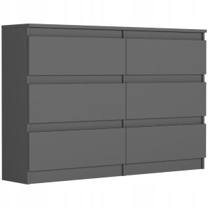 Komoda 120cm 6 szuflad szafka FRAMIRE R-120 antracyt 785154 Komoda 120cm 6 szuflad szafka FRAMIRE R-120 antracyt 785154