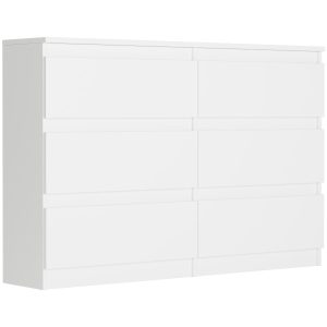 Komoda 120cm 6 szuflad szafka FRAMIRE R-120 biała 785148 Komoda 120cm 6 szuflad szafka FRAMIRE R-120 biała 785148