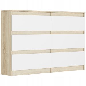 Komoda 120cm 6 szuflad szafka FRAMIRE R-120 mix sonoma 785152 Komoda 120cm 6 szuflad szafka FRAMIRE R-120 mix sonoma 785152