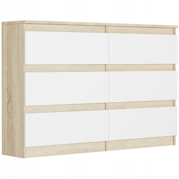Komoda 120cm 6 szuflad szafka FRAMIRE R-120 mix sonoma 785152