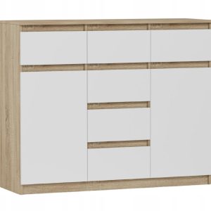 Komoda 120cm 6 szuflady 2 drzwi szafka FRAMIRE S-62D mix sonoma 790290 Komoda 120cm 6 szuflady 2 drzwi szafka FRAMIRE S-62D mix sonoma 790290