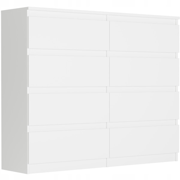 Komoda 120cm 8 szuflad szafka FRAMIRE R-120-S8 biały 785126