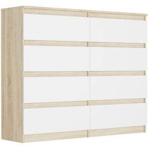 Komoda 120cm 8 szuflad szafka FRAMIRE R-120-S8 mix sonoma 785123