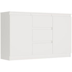 Komoda 120cm szuflady drzwi szafka FRAMIRE R-120-S3 bialy 946972