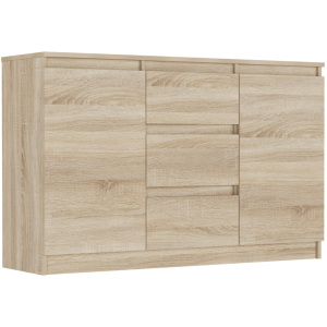 Komoda 120cm szuflady drzwi szafka FRAMIRE R-120-S3 sonoma 946935
