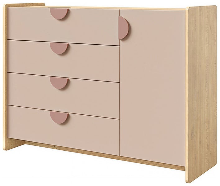 Komoda 123 cm z szufladami do pokoju dziecięcego LOLLIE 1022594