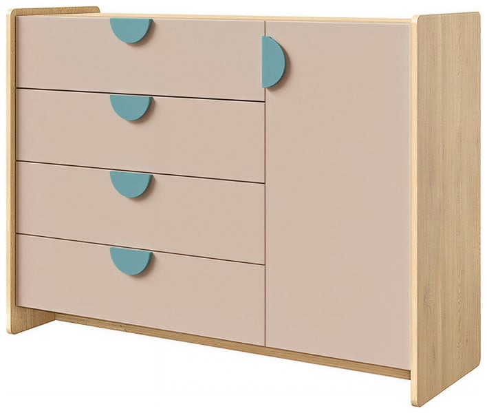 Komoda 123 cm z szufladami do pokoju dziecięcego LOLLIE 1022593