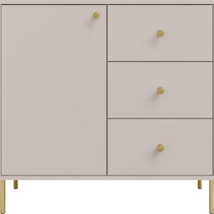 Komoda 123 cm z szufladami OVENTO beż piaskowy 827426