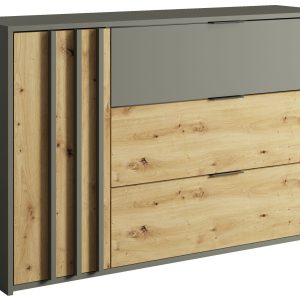 Komoda 125 cm z szufladami RUSTICA szary grafit 764679