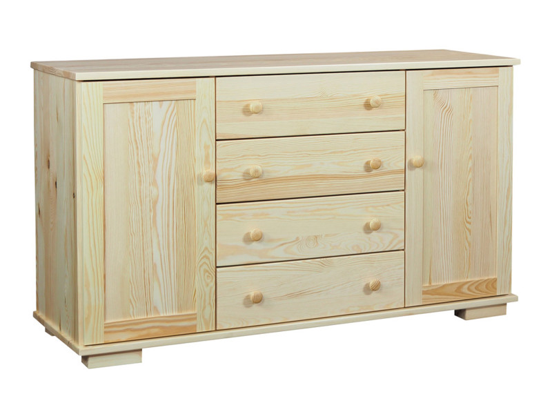 Komoda 137 cm drewniana 4 szuflady Modern II, kolor sosnowy 101622