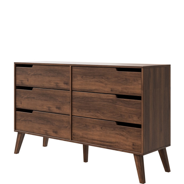 Komoda 137 cm z szufladami NIVARO orzech warmia 773941