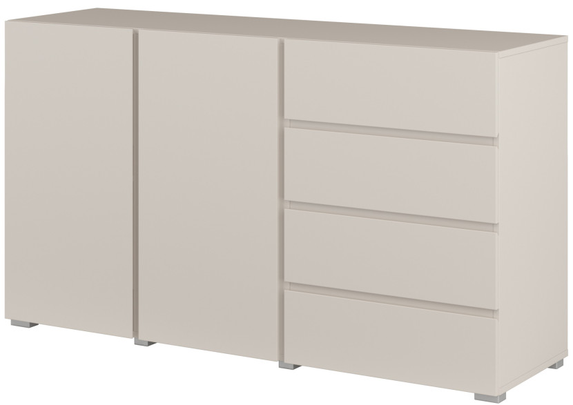 Komoda 138 cm z szufladami i półkami do salonu ASYMETRIC 1069346
