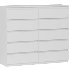 Komoda 140cm 10 szuflad szafka FRAMIRE R-140-S10 biała 799207 Komoda 140cm 10 szuflad szafka FRAMIRE R-140-S10 biała 799207