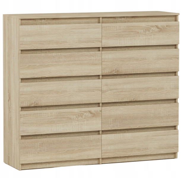 Komoda 140cm 10 szuflad szafka FRAMIRE R-140-S10 sonoma 799209