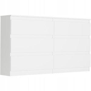 Komoda 140cm 6 szuflad szafka FRAMIRE R-140 biała 785132 Komoda 140cm 6 szuflad szafka FRAMIRE R-140 biała 785132