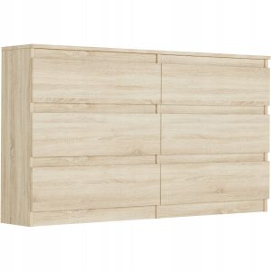 Komoda 140cm 6 szuflad szafka FRAMIRE R-140 sonoma 785131 Komoda 140cm 6 szuflad szafka FRAMIRE R-140 sonoma 785131