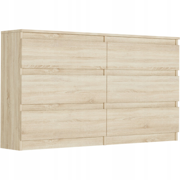 Komoda 140cm 6 szuflad szafka FRAMIRE R-140 sonoma 785131