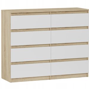 Komoda 140cm 8 szuflad szafka FRAMIRE R-140-S8 mix sonoma 799205