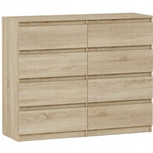 Komoda 140cm 8 szuflad szafka FRAMIRE R-140-S8 sonoma 799216