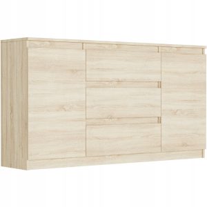 Komoda 140cm szuflady drzwi szafka FRAMIRE R-140-S3 sonoma 785158