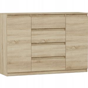 Komoda 140cm szuflady drzwi szafka FRAMIRE R-140-S4 sonoma 785169