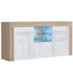 Komoda 145cm RTV ONE FURNITURE – Laminat Dębowy & Biały 202467