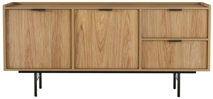 Komoda 150 cm do salonu dwudrzwiowa ELVIO hikora naturalna 773719