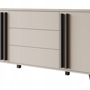 Komoda 150 cm do salonu nóżki, nowoczesna, 3 szuflady i 2 szafki, congo mat 804642 Komoda 150 cm do salonu nóżki, nowoczesna, 3 szuflady i 2 szafki, congo mat 804642