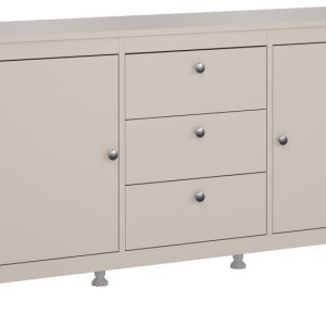Komoda 150 cm z 2 drzwiami i 3 szufladami kaszmir MADIO 1078961 Komoda 150 cm z 2 drzwiami i 3 szufladami kaszmir MADIO 1078961