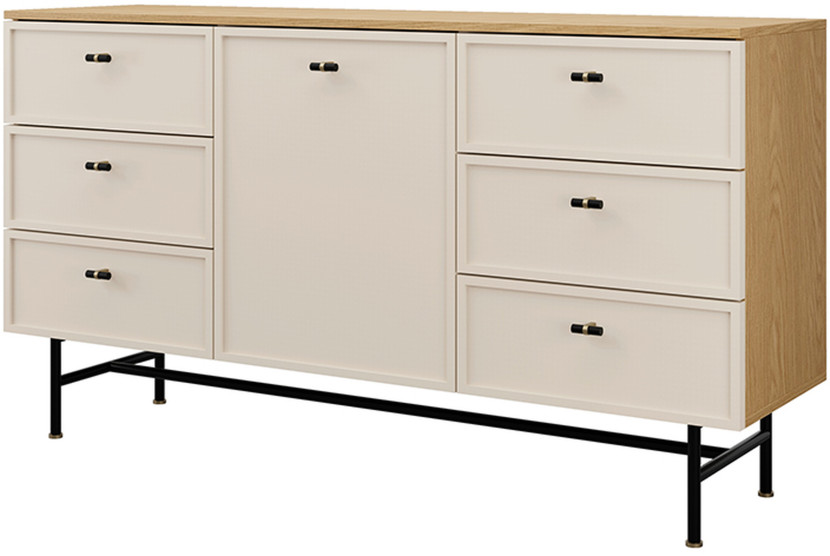 Komoda 150 cm z szufladami do salonu na nóżkach EVORIA 1078430