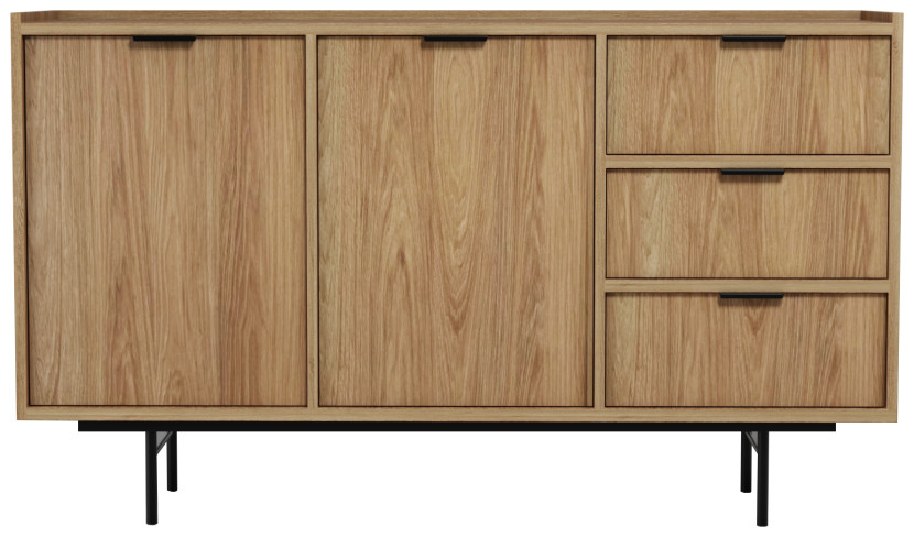 Komoda 150 cm z szufladami ELVIO hikora naturalna 773722