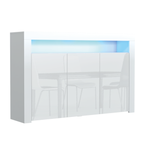 Komoda 155cm RTV ONE FURNITURE – Biały Laminat & Połysk 202457 Komoda 155cm RTV ONE FURNITURE – Biały Laminat & Połysk 202457
