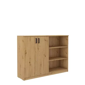 Komoda 158 cm z 2 drzwiami i półkami MULL dąb artisan 1101833 Komoda 158 cm z 2 drzwiami i półkami MULL dąb artisan 1101833
